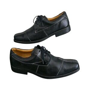 Sandro Moscoloni Shoes Mens Size 10 Black Leather Lace Up Oxfords